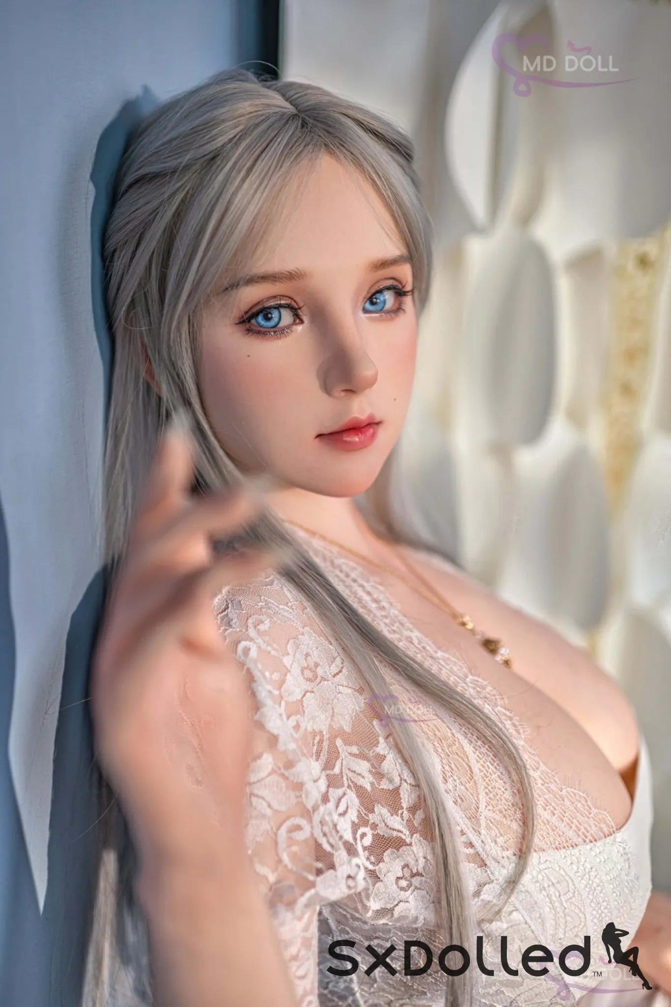 Olivia A (Q-Cup) (162cm) | Thick Caucasian Curvy Sex Doll | MD Doll Q-Cup / 162cm / Grey Sex Doll