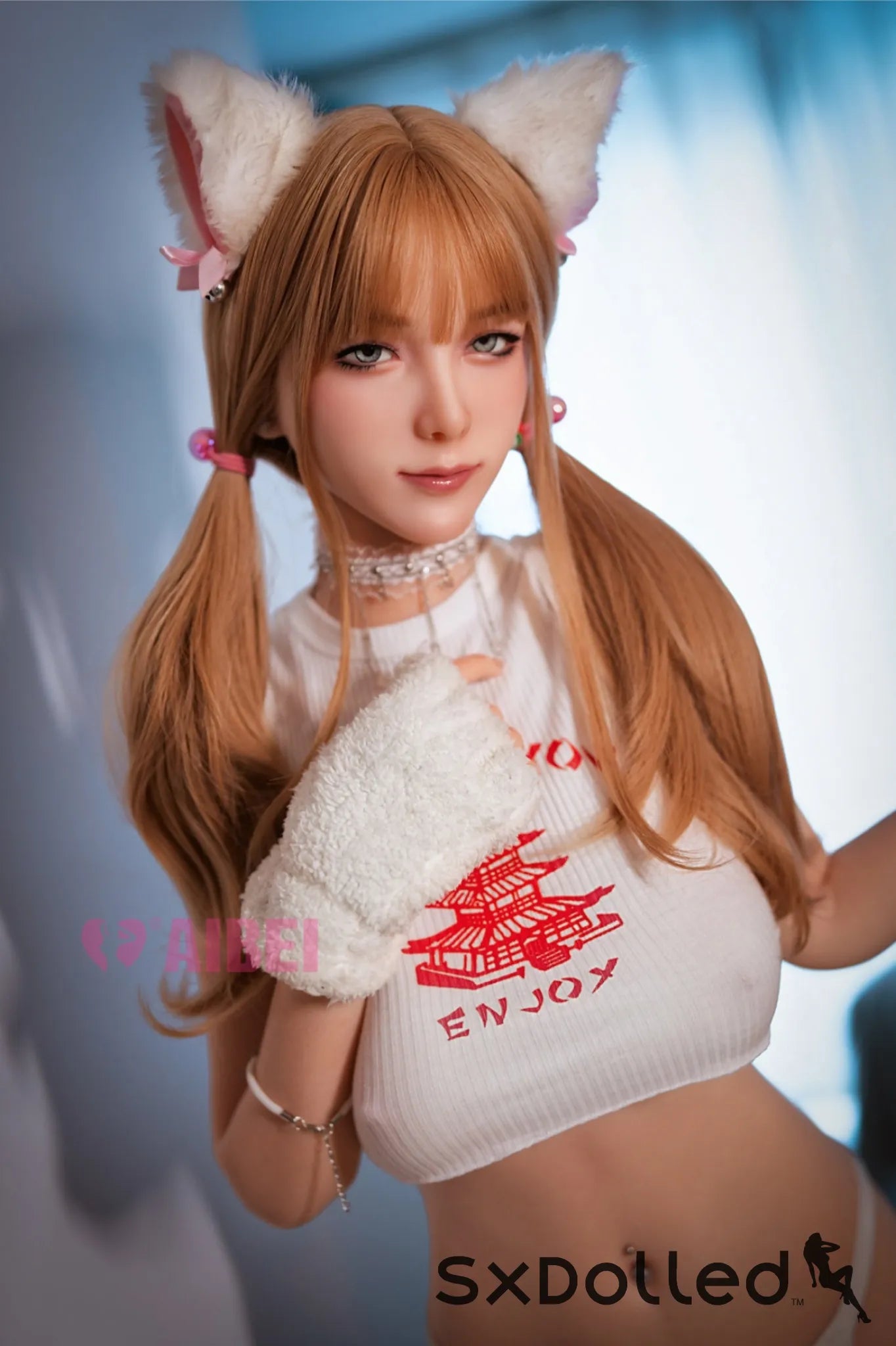 Rika A (F-Cup) (158cm) | Blonde Kitty Cosplay Sex Doll | Aibei Doll F-Cup / 158cm / Blonde Sex Doll