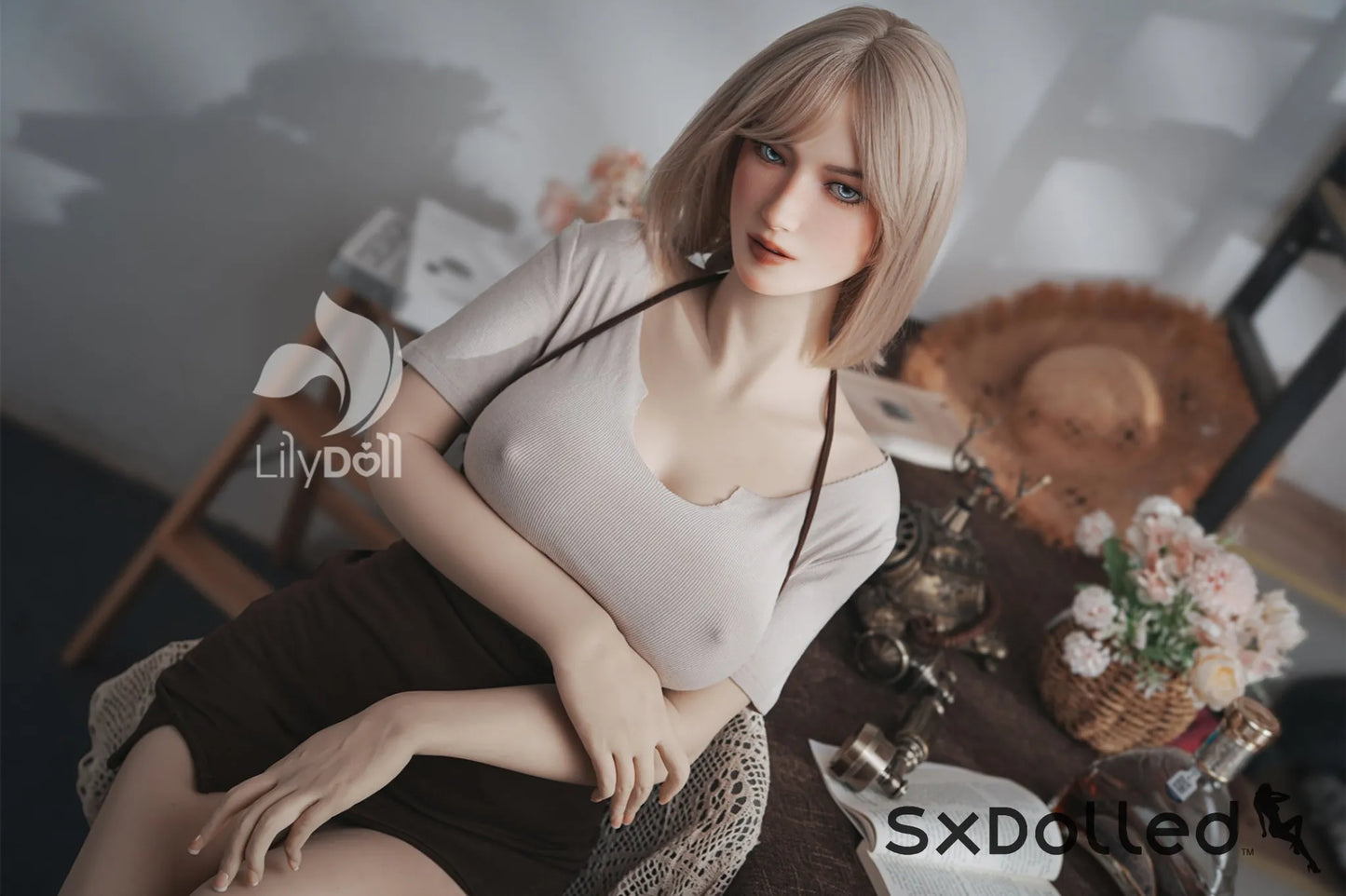 Selene B (F-Cup) (168cm) | Short Blonde Hair Sex Doll | Lily Doll F-Cup / 168cm / Blonde Sex Doll