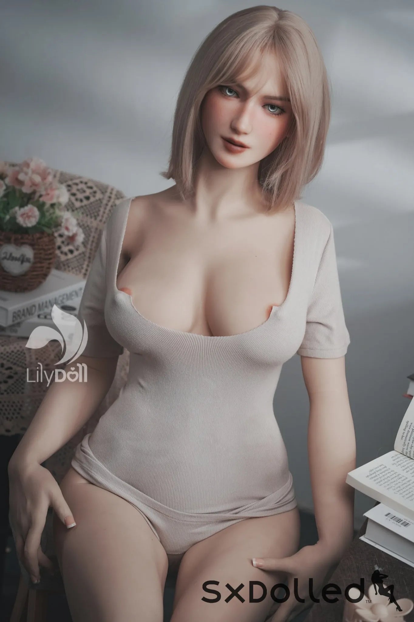 Selene B (F-Cup) (168cm) | Short Blonde Hair Sex Doll | Lily Doll F-Cup / 168cm / Blonde Sex Doll