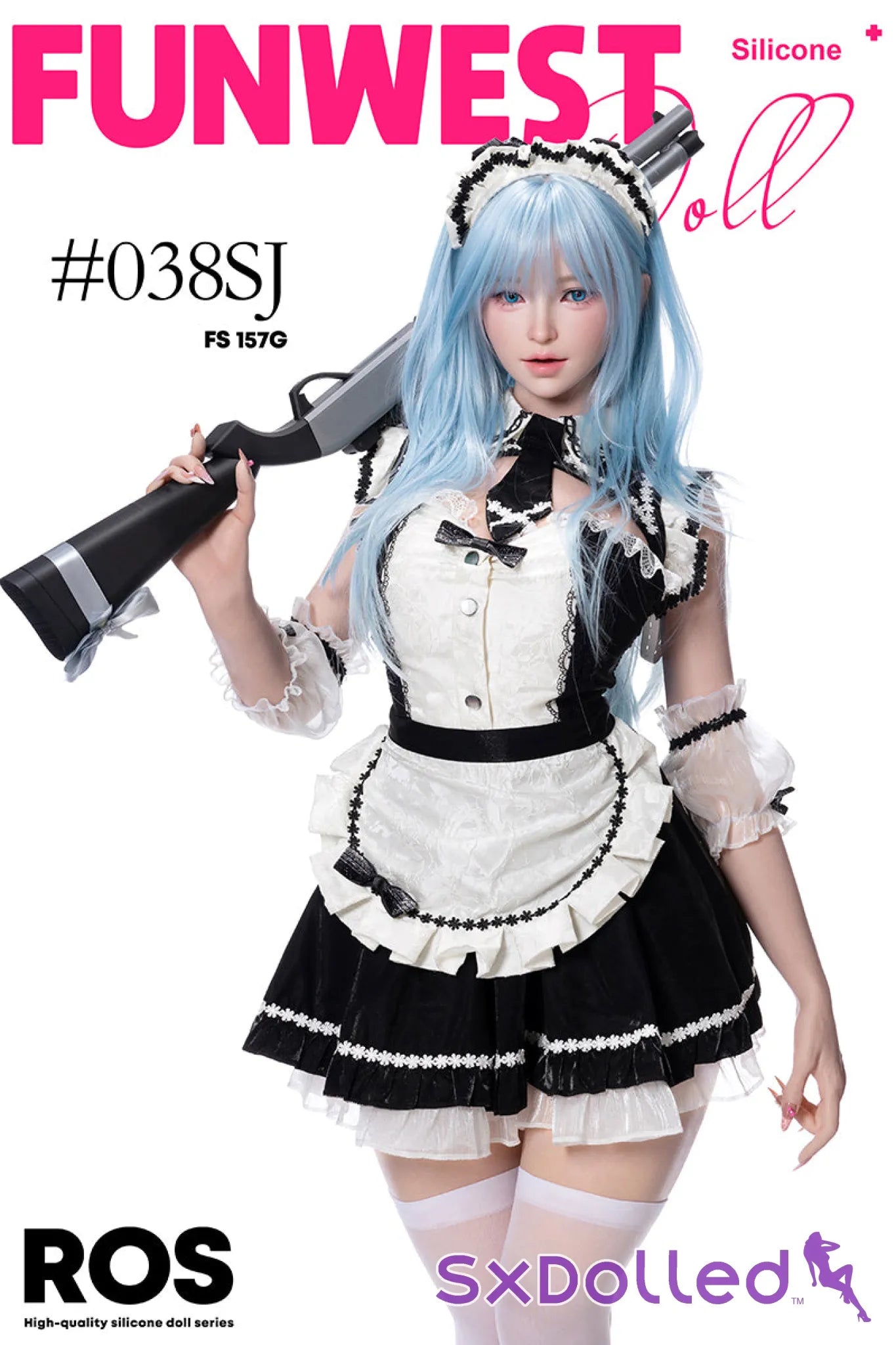 Alice C (G-Cup) (157cm) | Maid Cosplay Sex Doll | Funwest Doll - G-Cup / 157cm / Blue - Sex Doll