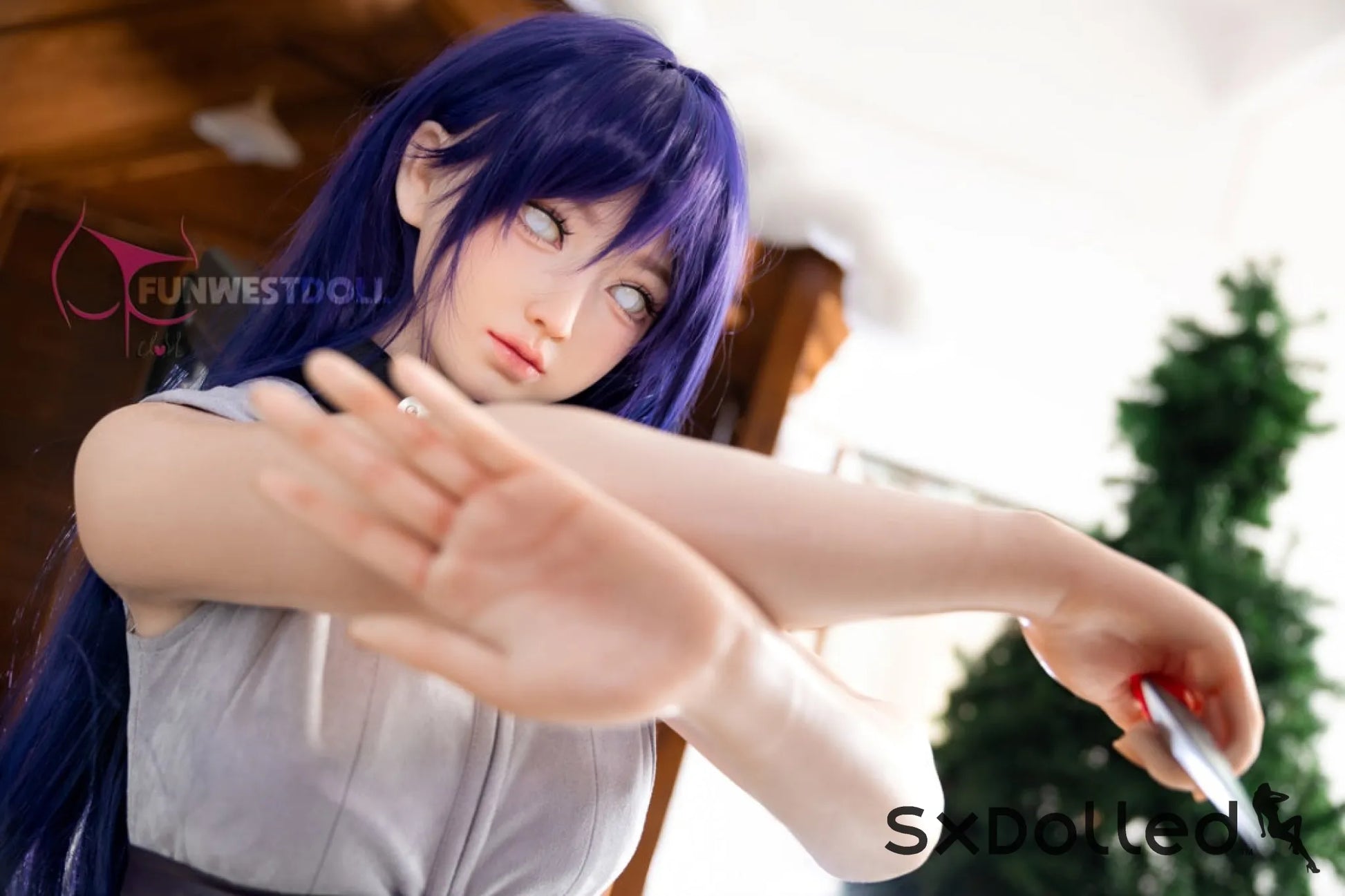 Amy A (A-Cup) (159cm) | Naruto Hinata Cosplay Sex Doll | Funwest Doll A-Cup / 159cm / Purple Sex Doll
