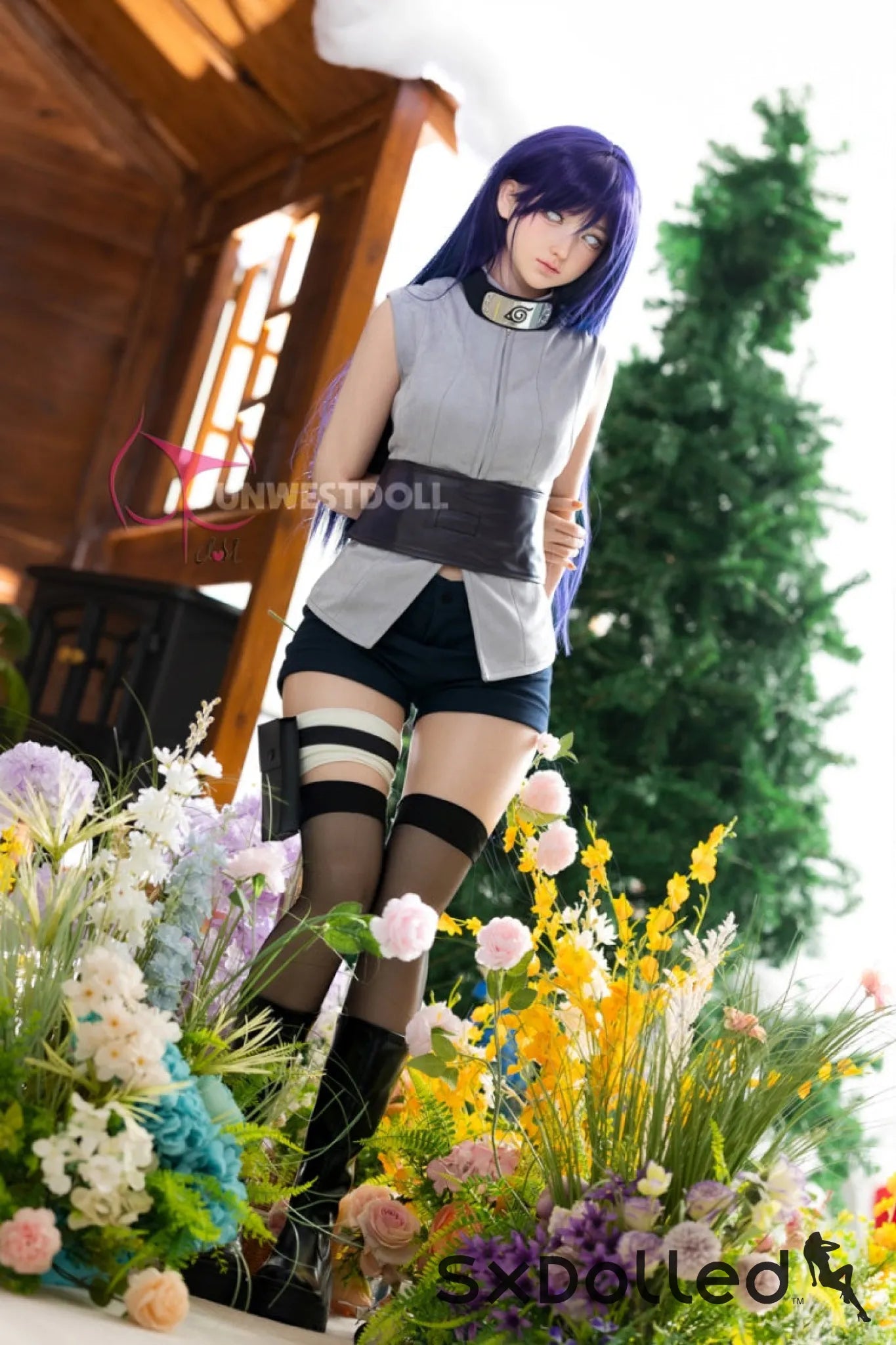 Amy A (A-Cup) (159cm) | Naruto Hinata Cosplay Sex Doll | Funwest Doll A-Cup / 159cm / Purple Sex Doll