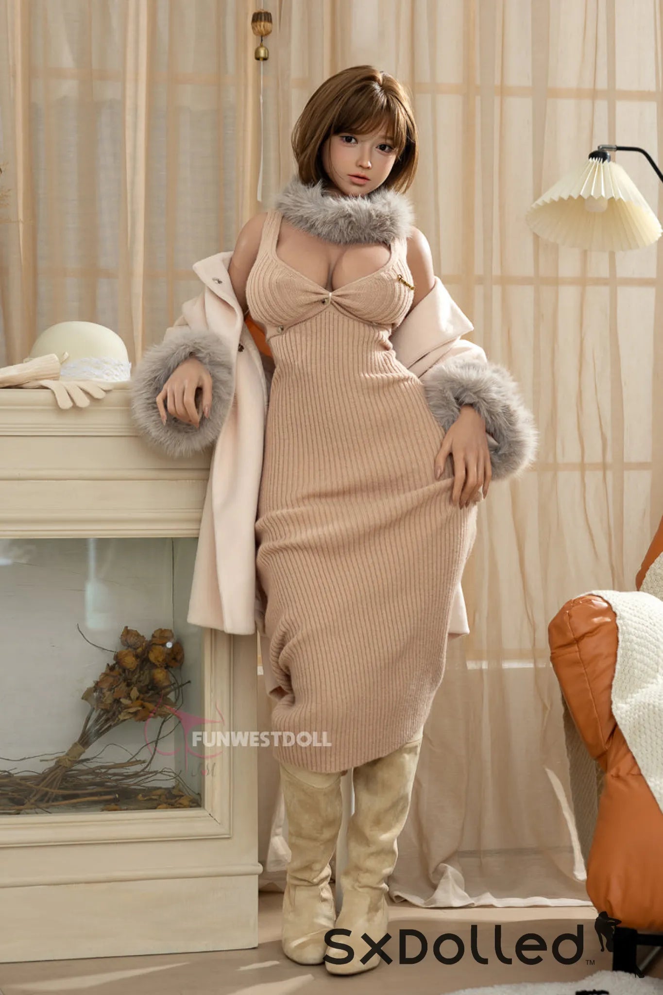 Amy D (G-Cup) (157cm) | Curvy Busty Thick Sex Doll | Funwest Doll G-Cup / 157cm / Brunette Sex Doll