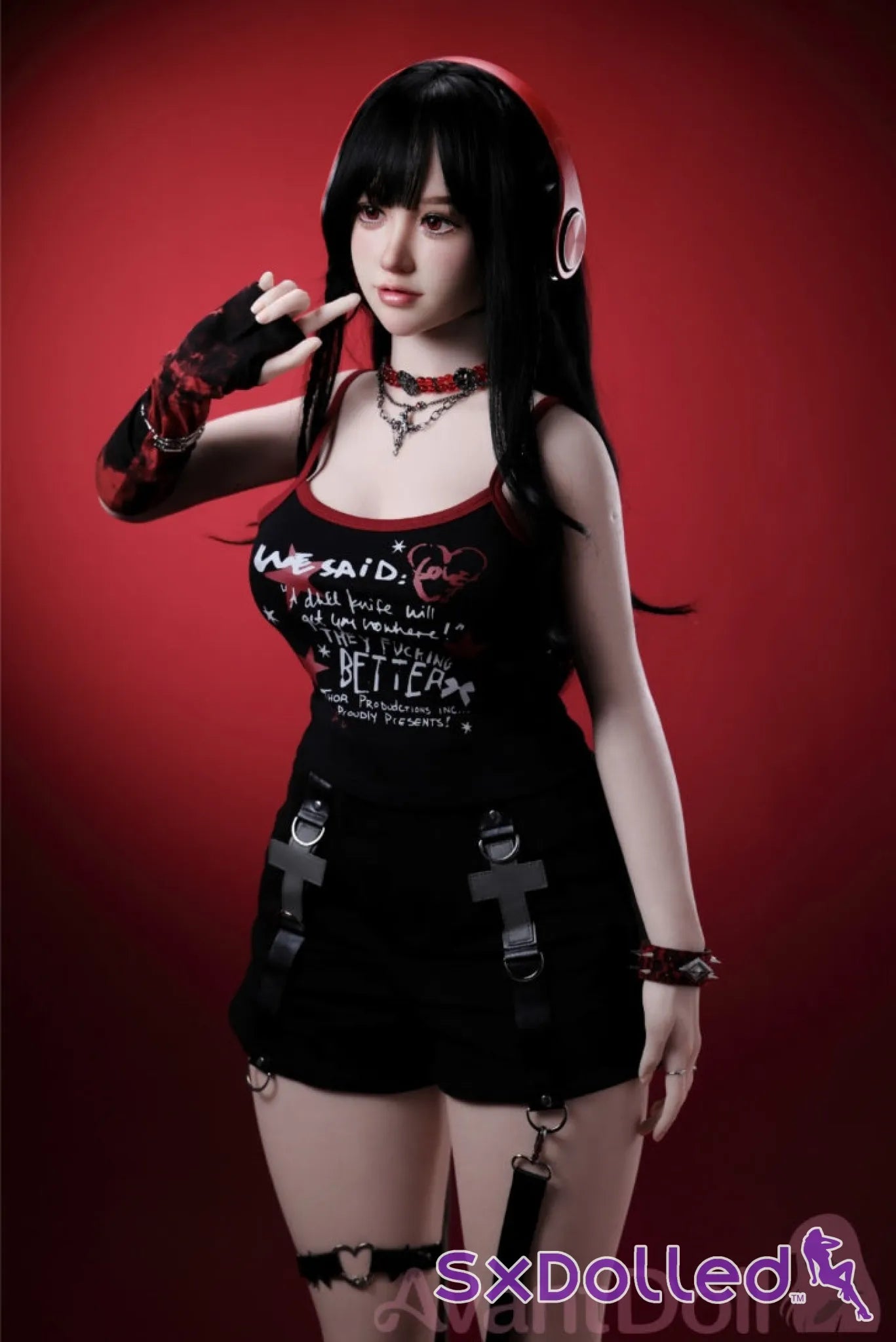 Ayaka A (F-Cup) (165cm) | Caucasian Goth Sex Doll | Avant Doll F-Cup / 165cm / Black Sex Doll