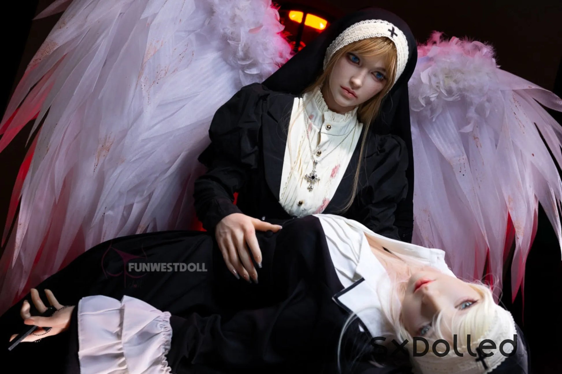 Bella C (A-Cup) (159cm) | Angel Nun Cosplay Sex Doll | Funwest Doll A-Cup / 159cm / Blonde Sex Doll