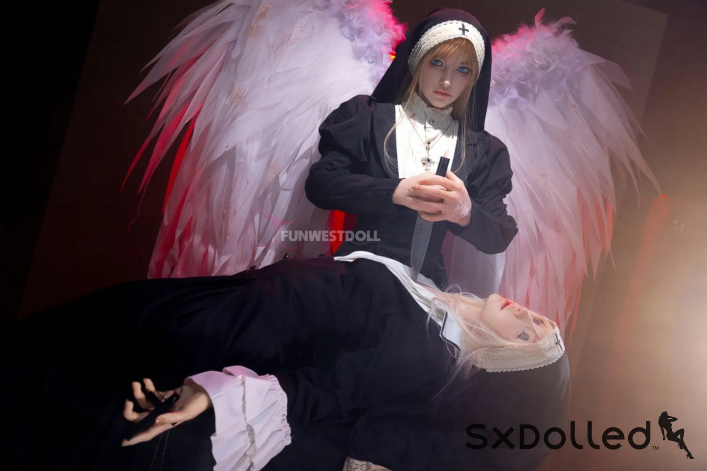 Bella C (A-Cup) (159cm) | Angel Nun Cosplay Sex Doll | Funwest Doll A-Cup / 159cm / Blonde Sex Doll