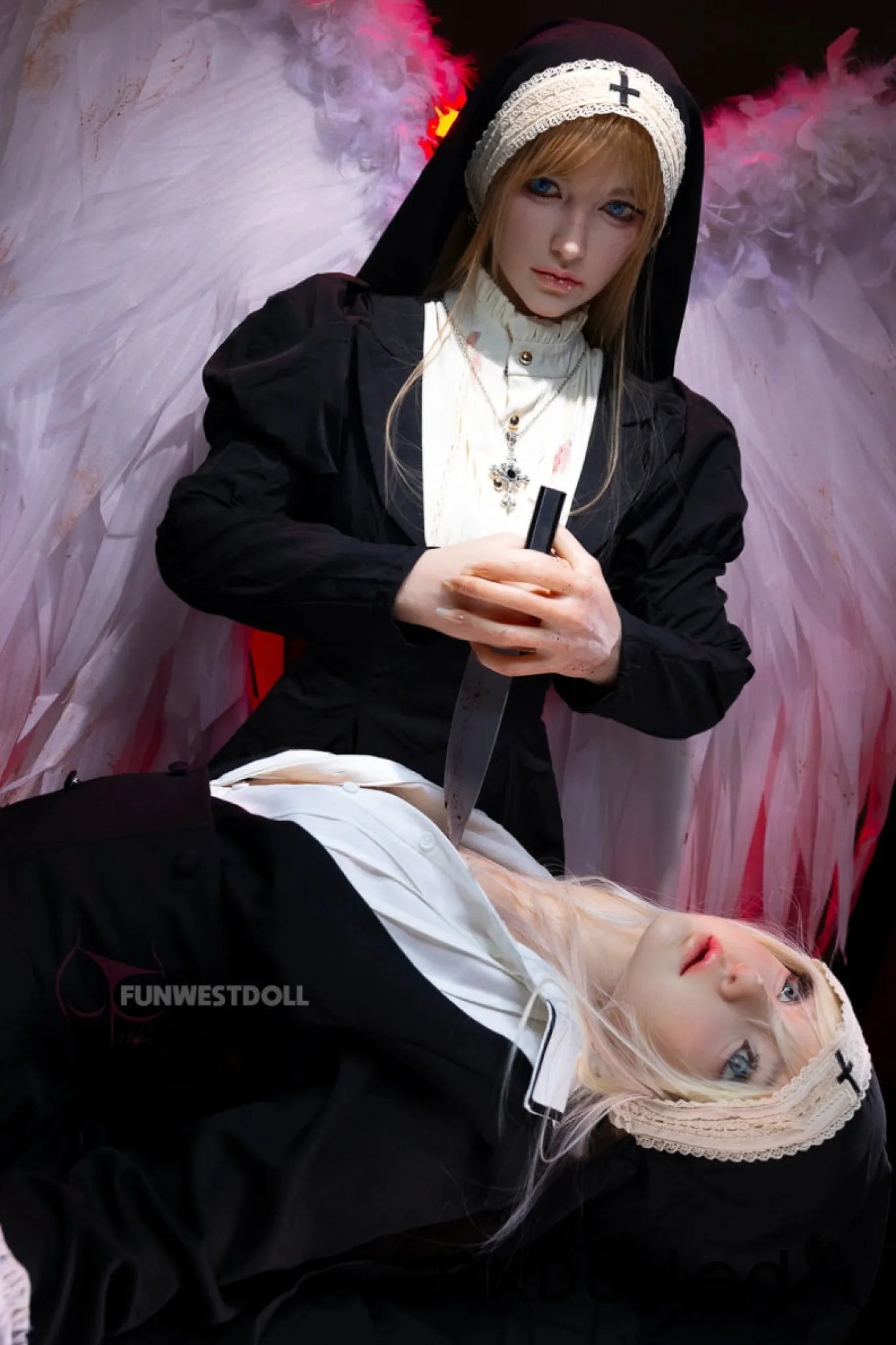 Bella C (A-Cup) (159cm) | Angel Nun Cosplay Sex Doll | Funwest Doll A-Cup / 159cm / Blonde Sex Doll