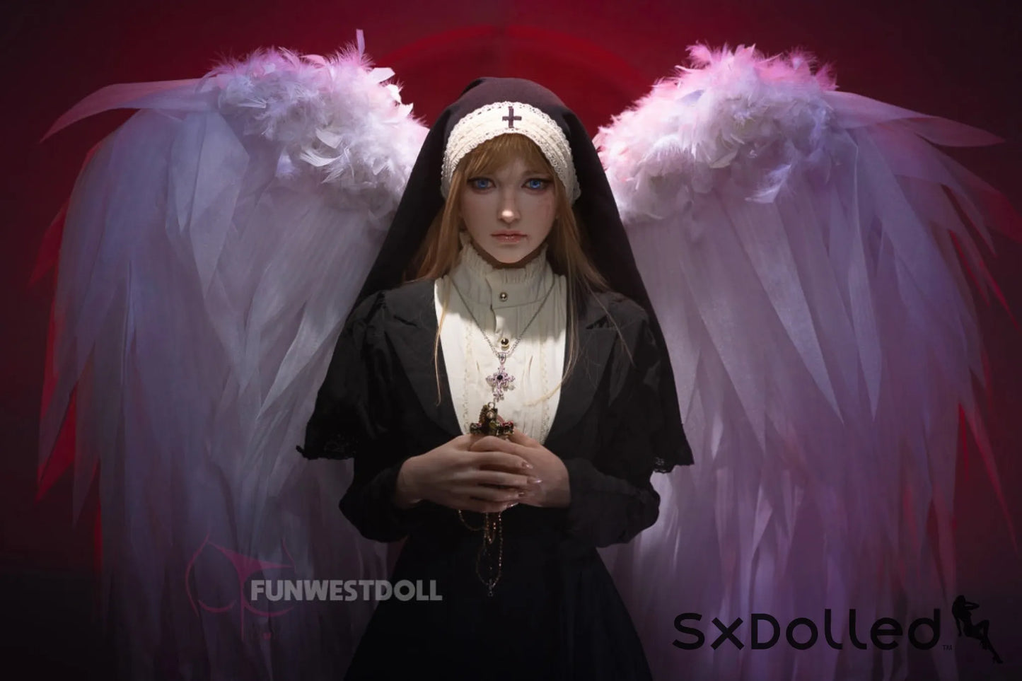Bella C (A-Cup) (159cm) | Angel Nun Cosplay Sex Doll | Funwest Doll A-Cup / 159cm / Blonde Sex Doll