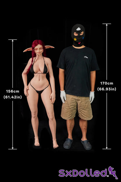 Bina A (F-Cup) (156cm) | Red Head Cosplay Sex Doll | Climax Doll - F-Cup / 156cm / Red - Sex Doll