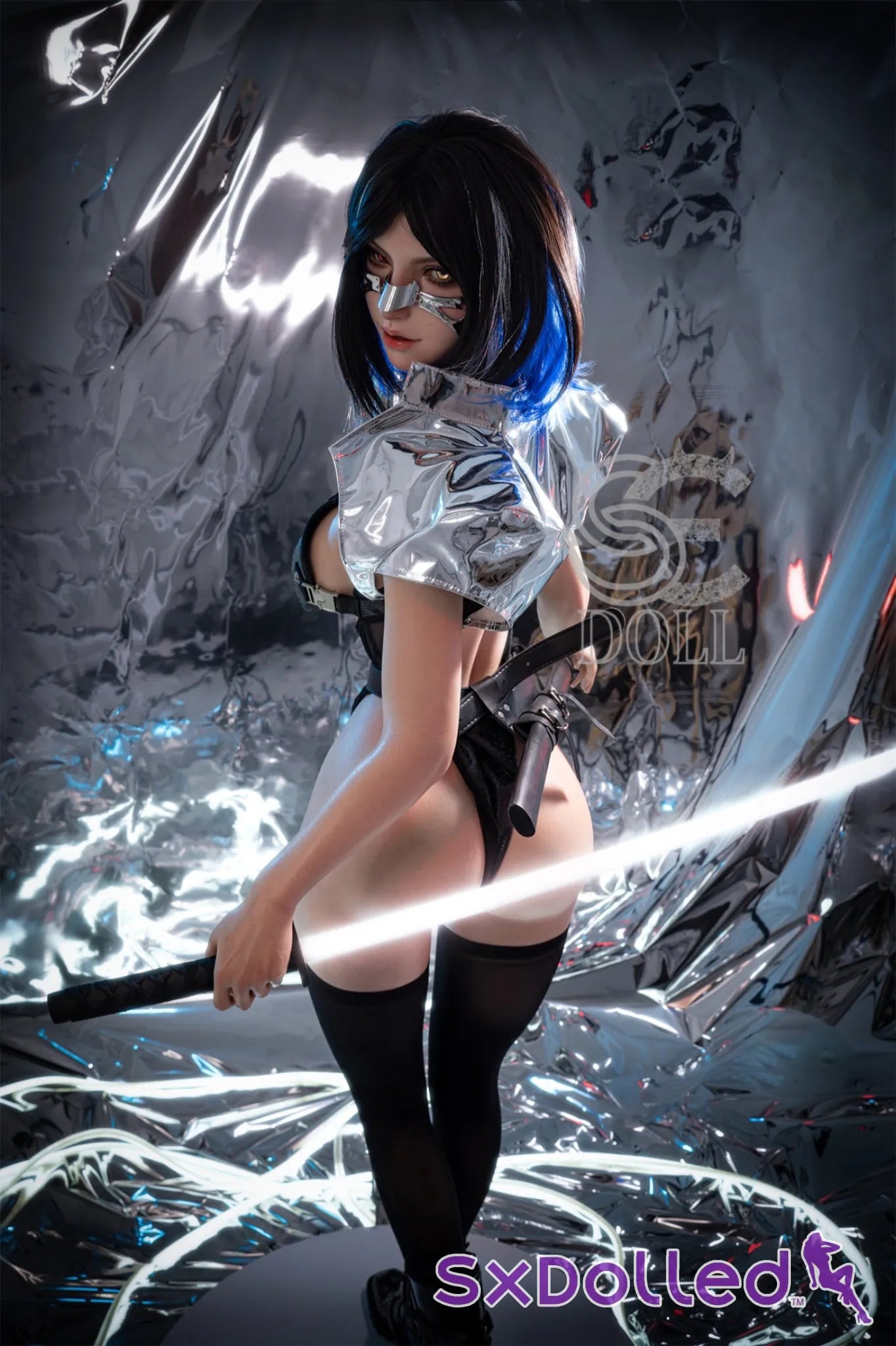 Bridget.E (E Cup) (161cm) | Thick Cyberpunk Sex Doll | SE Doll E Cup / 161cm / Black Sex Doll