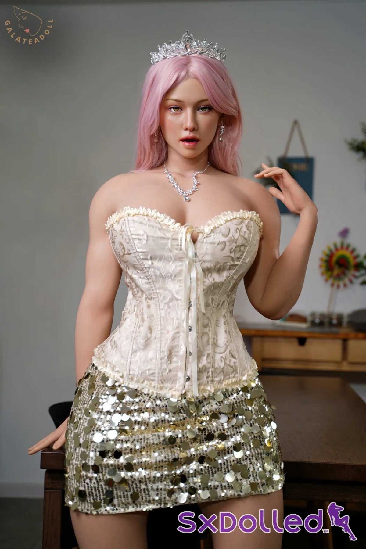 Calliope A (I-Cup) (166cm) | Thick Latina Princess Sex Doll | Galatea Doll - I-Cup / 166cm / Pink - Sex Doll