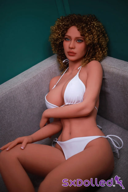 Cassira (D-Cup) (156cm) | Curly Afro Tanned Sex Doll | Fire Doll D-Cup / 156cm / Ombre Sex Doll