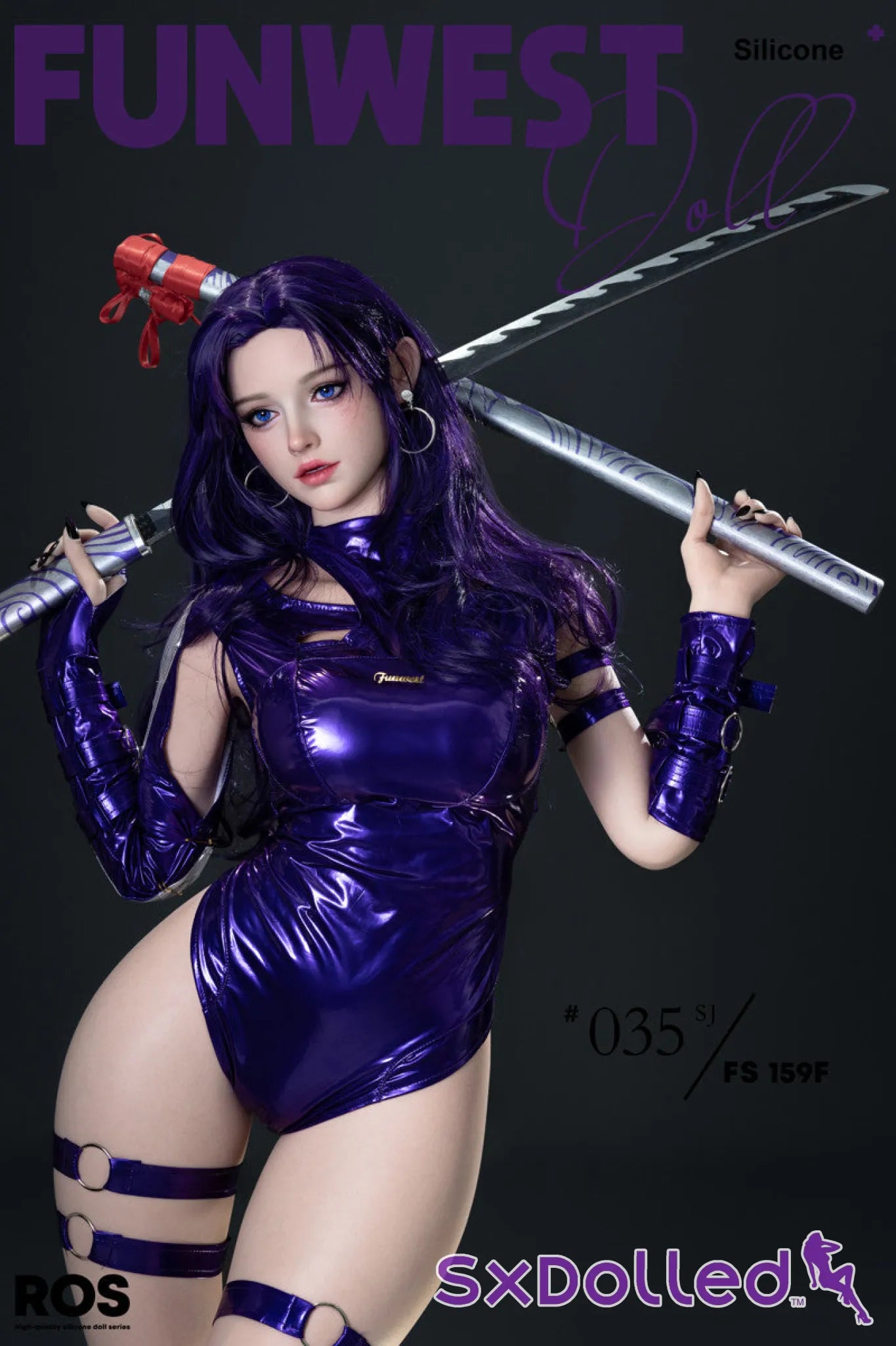 Chloe G (F-Cup) (159cm) | Purple Ninja Sex Doll | Funwest Doll - F-Cup / 159cm / Purple - Sex Doll