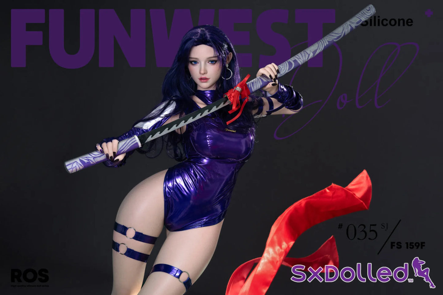 Chloe G (F-Cup) (159cm) | Purple Ninja Sex Doll | Funwest Doll - F-Cup / 159cm / Purple - Sex Doll