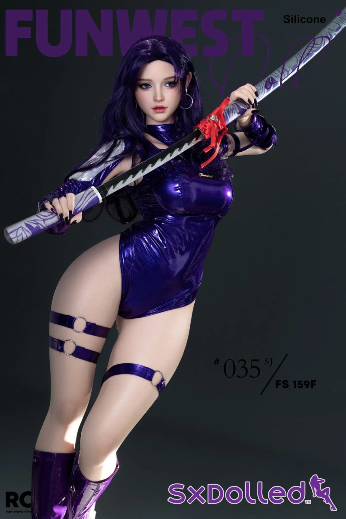 Chloe G (F-Cup) (159cm) | Purple Ninja Sex Doll | Funwest Doll - F-Cup / 159cm / Purple - Sex Doll