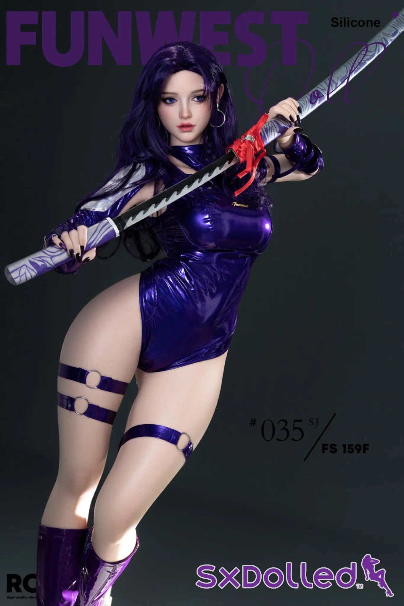 Chloe G (F-Cup) (159cm) | Purple Ninja Sex Doll | Funwest Doll - F-Cup / 159cm / Purple - Sex Doll