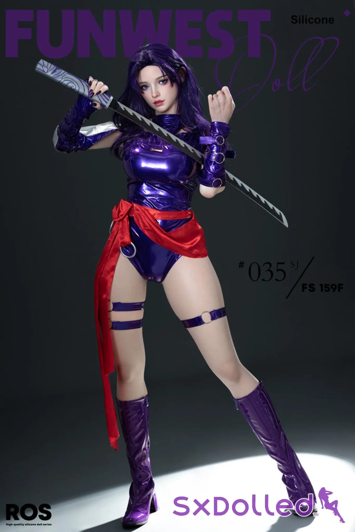 Chloe G (F-Cup) (159cm) | Purple Ninja Sex Doll | Funwest Doll - F-Cup / 159cm / Purple - Sex Doll
