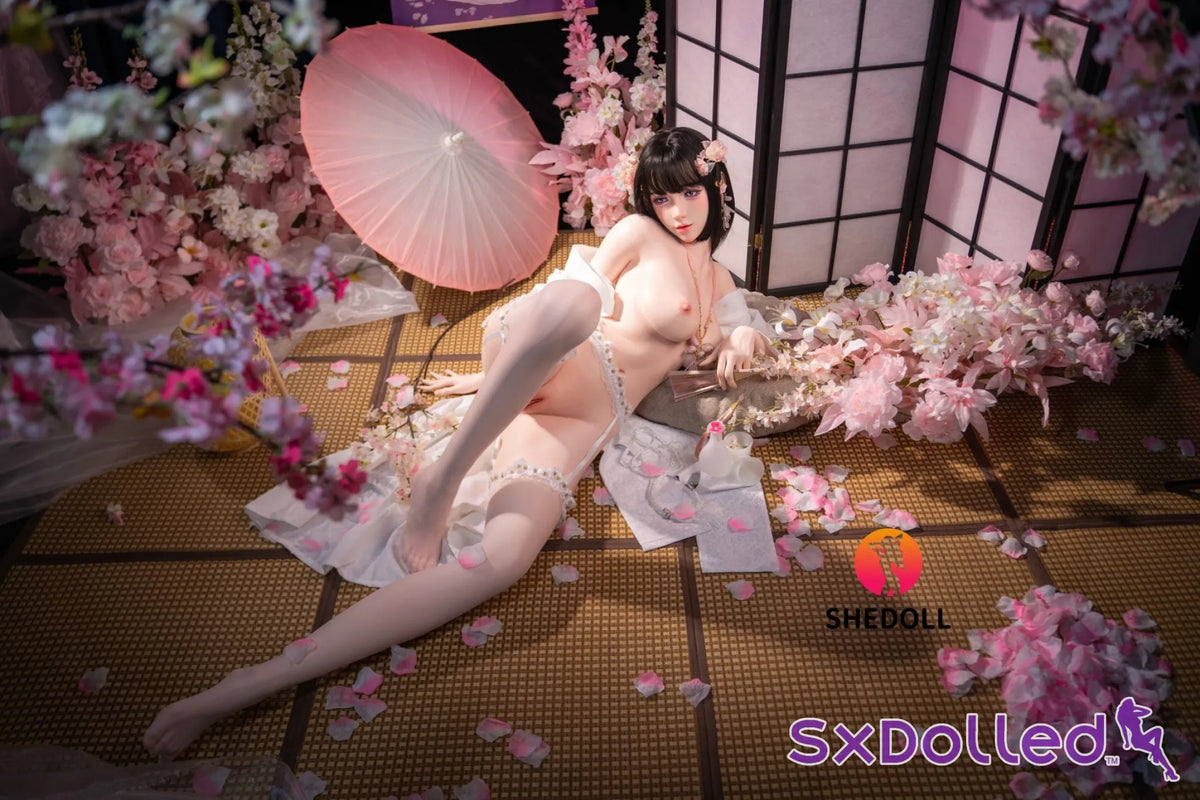 Cynthia B (D-Cup) (168cm) | Floral Kimono Beauty Sex Doll | SHEDOLL - D-Cup / 168cm / Black - Sex Doll