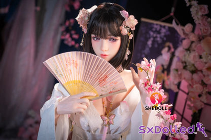 Cynthia B (D-Cup) (168cm) | Floral Kimono Beauty Sex Doll | SHEDOLL - D-Cup / 168cm / Black - Sex Doll