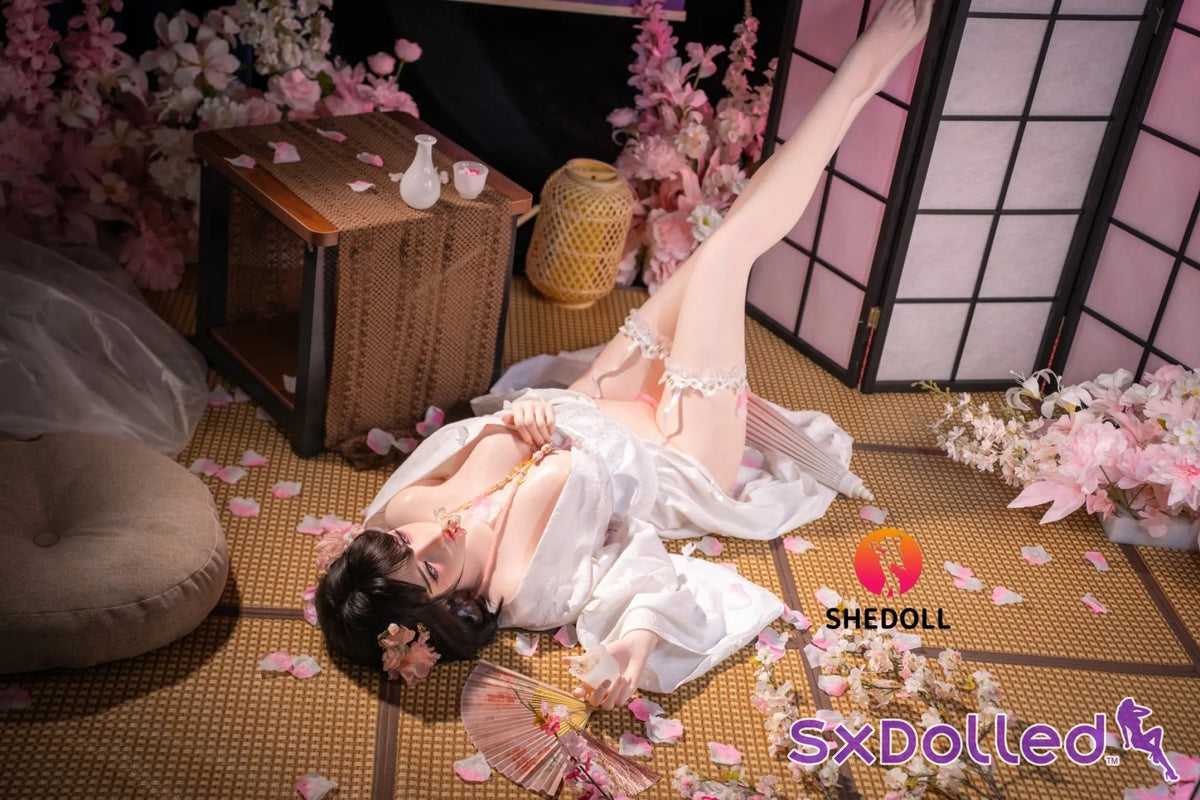 Cynthia B (D-Cup) (168cm) | Floral Kimono Beauty Sex Doll | SHEDOLL - D-Cup / 168cm / Black - Sex Doll