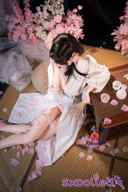 Cynthia B (D-Cup) (168cm) | Floral Kimono Beauty Sex Doll | SHEDOLL - D-Cup / 168cm / Black - Sex Doll