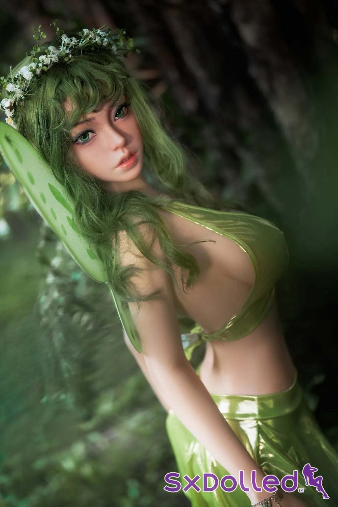 Dalindra (G-Cup) (159cm) | Natural Elf Fairy Sex Doll | Orangein Doll G-Cup / 159cm / Green Sex Doll