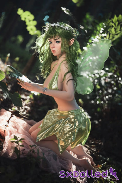 Dalindra (G-Cup) (159cm) | Natural Elf Fairy Sex Doll | Orangein Doll G-Cup / 159cm / Green Sex Doll
