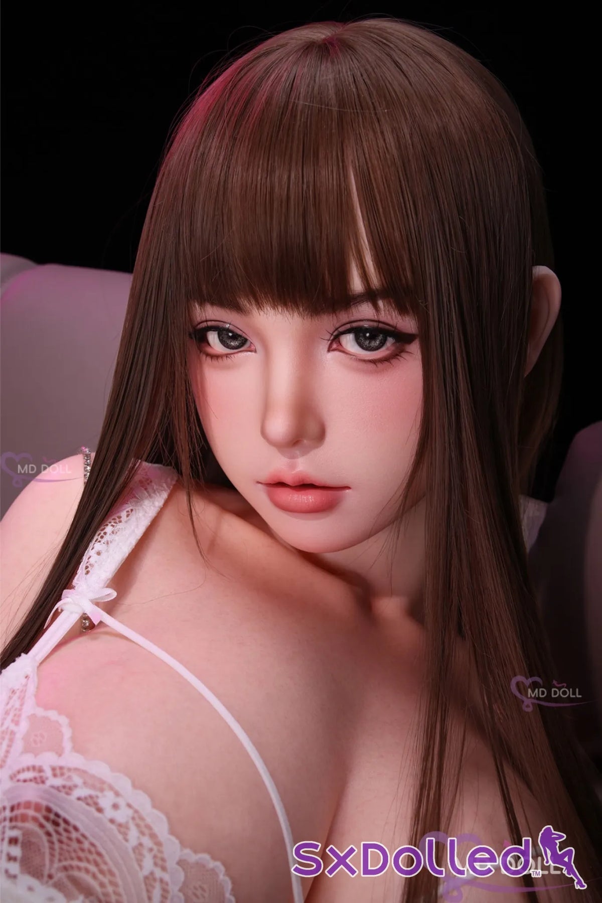 Ella H (L-Cup) (85cm) | Brown Haired Curvy Sex Doll Torso With Arms | MD Doll - L-Cup / 85cm / Brunette - Sex Torso