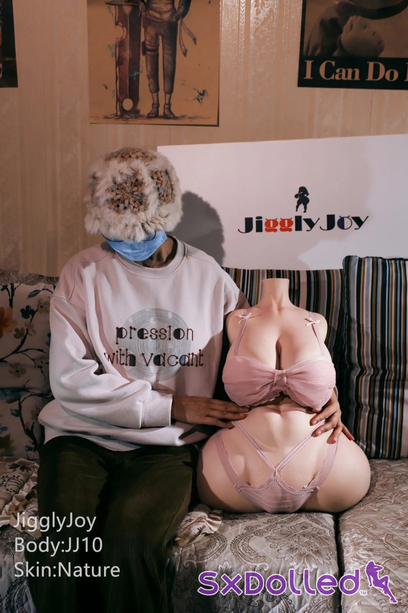 Eva B (D-Cup) (63cm) | Very Wide Hips Sex Doll Torso | JigglyJoy D-Cup / 63cm Sex Torso