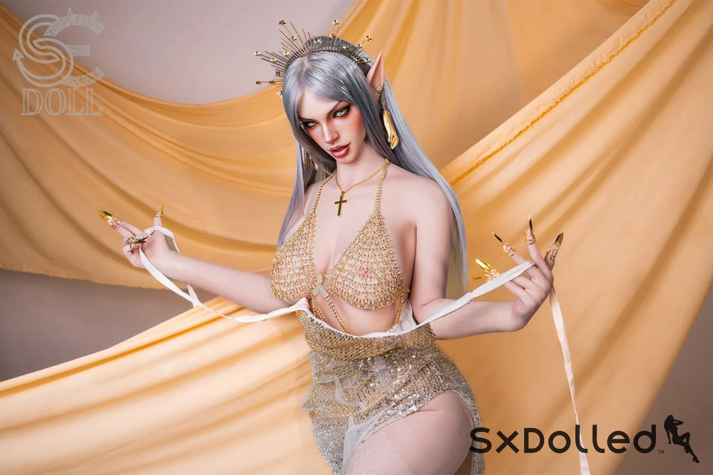 Evadora.A (E-Cup) (167cm) | Elf Goddess Sex Doll | SE Doll E-Cup / 167cm / Silver Sex Doll