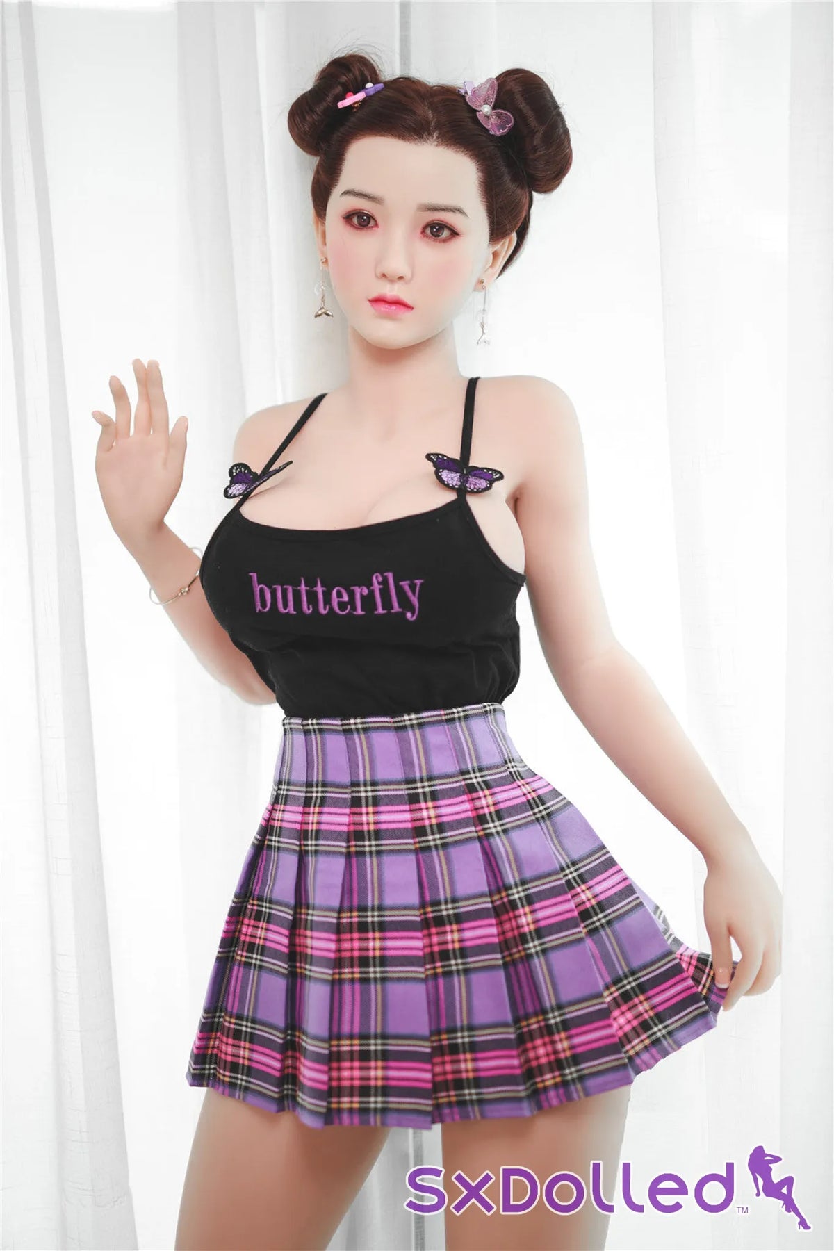 Fanella Fanella (G-Cup) (161cm) | Brunette Double Buns Sex Doll | JY Doll