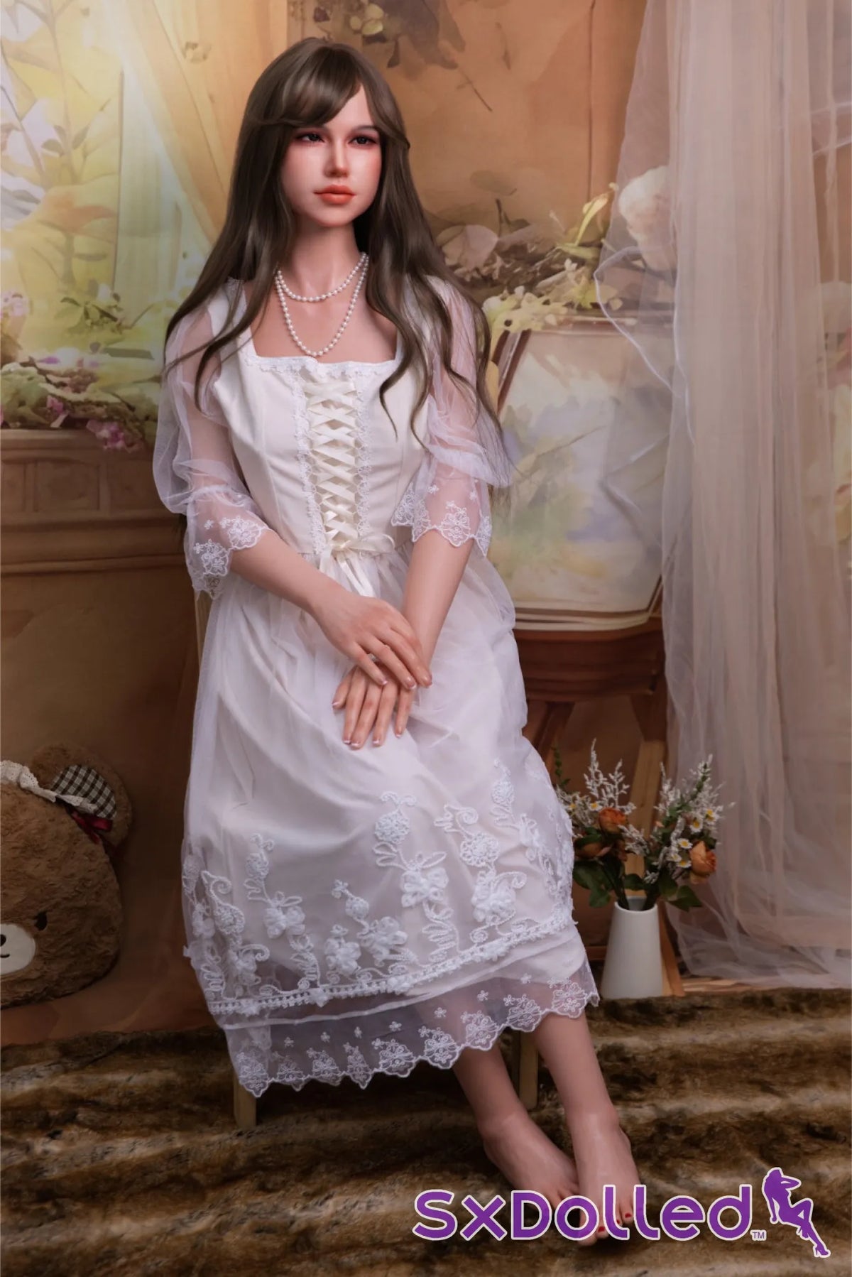 Finae (C-Cup) (160cm) | Brunete Flower Girl Sex Doll | Fire Doll - C-Cup / 160cm / Brunette - Sex Doll