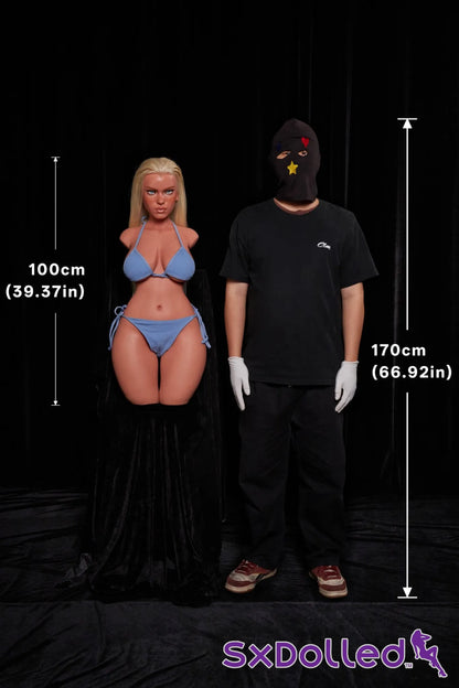 Fiora B (E-Cup) (100cm) | Tan Bombshell Sex Doll Torso | Climax Doll - E-Cup / 100cm / Blonde - Sex Torso