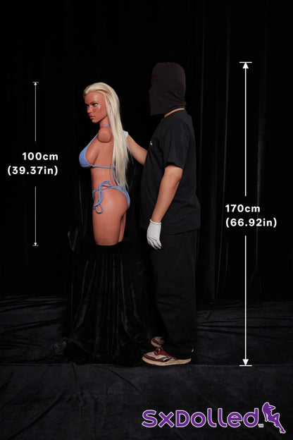 Fiora B (E-Cup) (100cm) | Tan Bombshell Sex Doll Torso | Climax Doll - E-Cup / 100cm / Blonde - Sex Torso