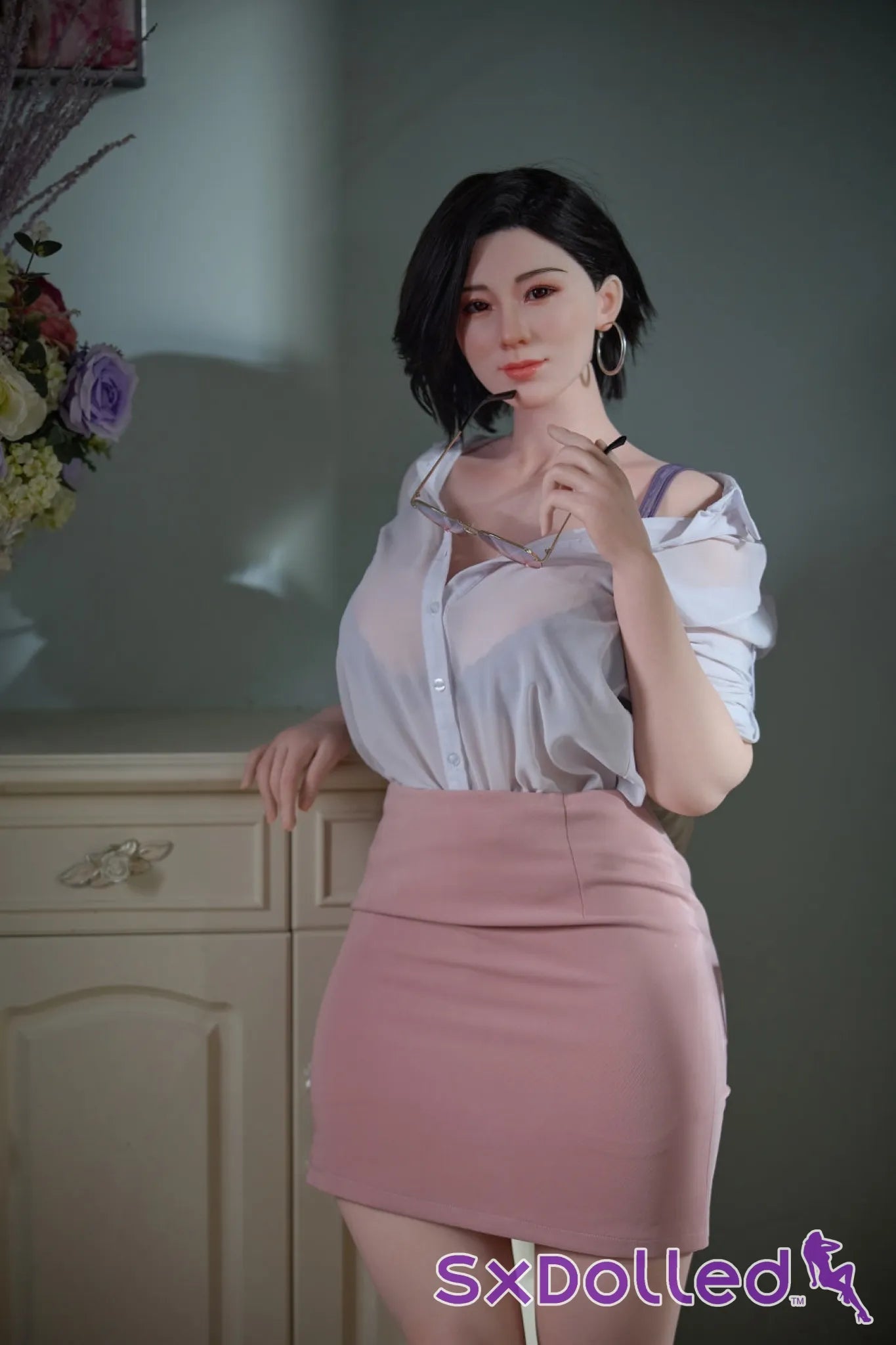 Hao B (G-Cup) (165cm) | Asian Short Hair Pear Sex Doll | Starpery G-Cup / 165cm / Black Sex Doll
