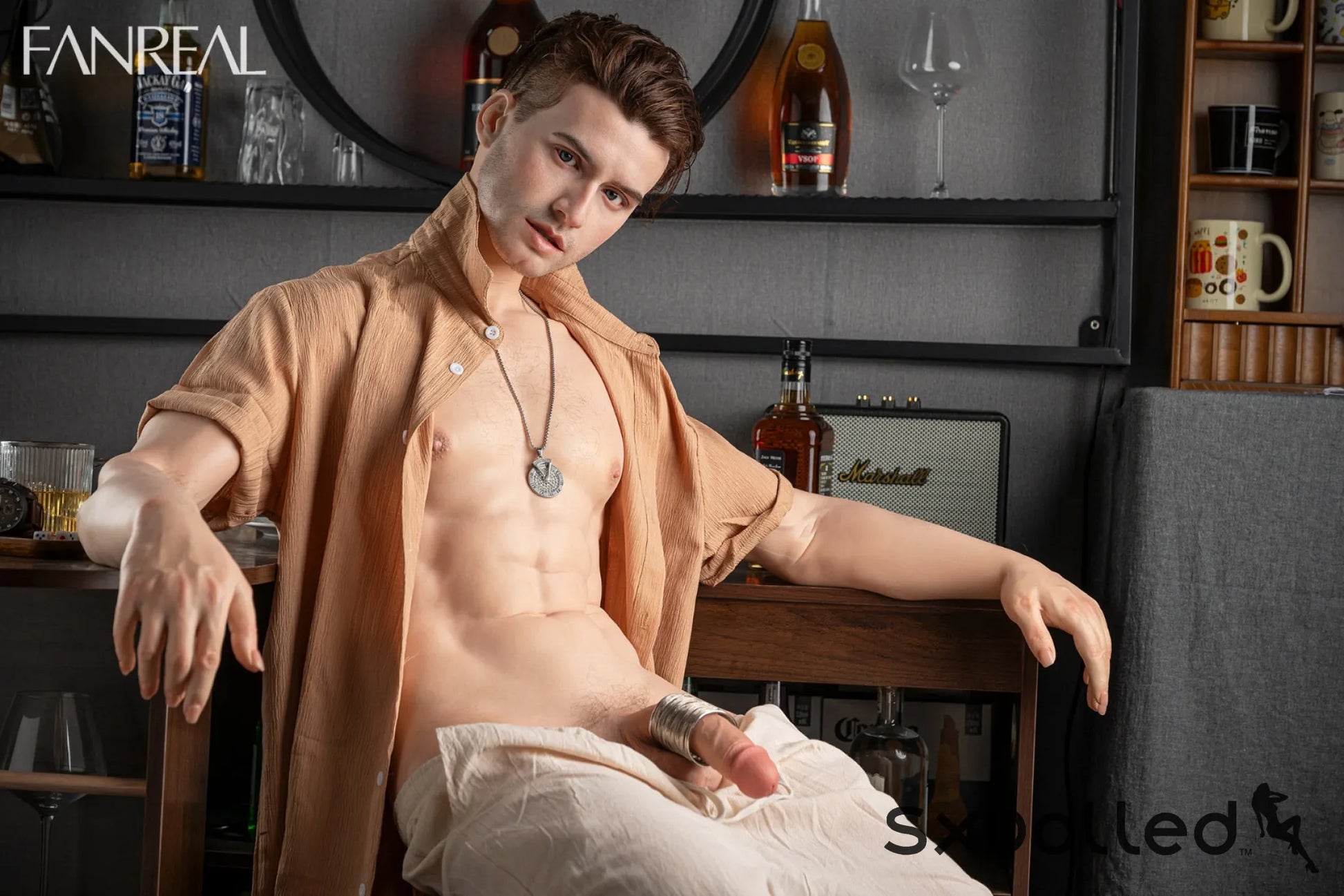 Henry A (6-Inch) (173cm) | Muscular Male Sex Doll | Fanreal 6-Inch / 173cm / Brunette Sex Doll