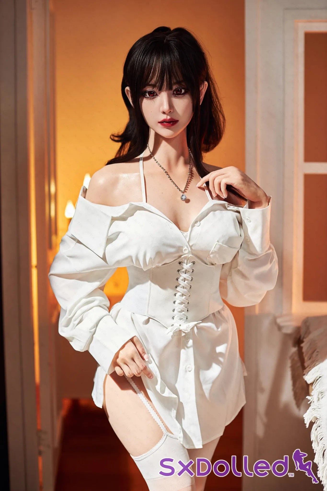 Hibiscus (G-Cup) (153cm) | Japanese Sex Doll with Moles | AITIA G-Cup / 153cm / Brunette Sex Doll