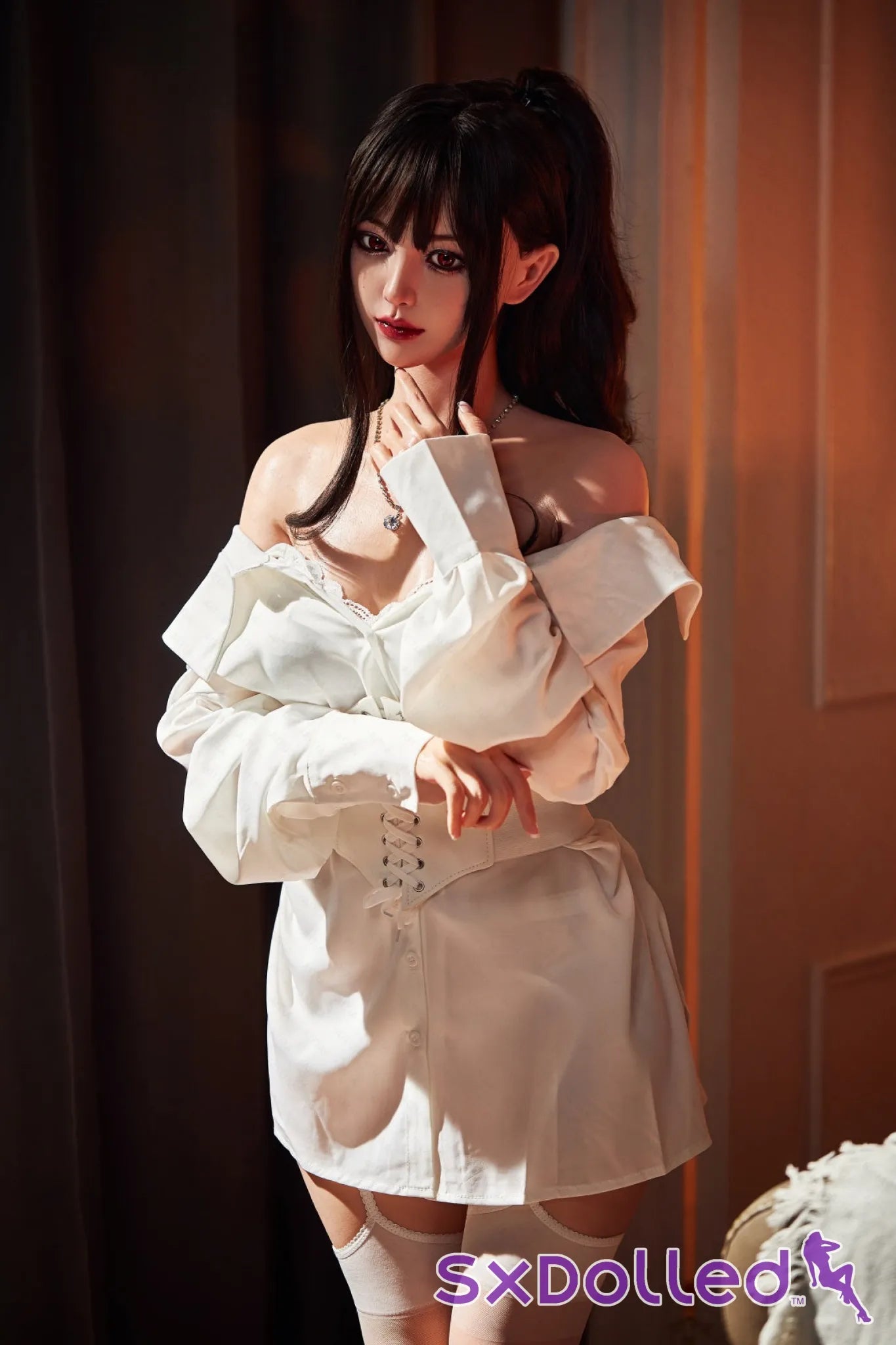Hibiscus (G-Cup) (153cm) | Japanese Sex Doll with Moles | AITIA G-Cup / 153cm / Brunette Sex Doll