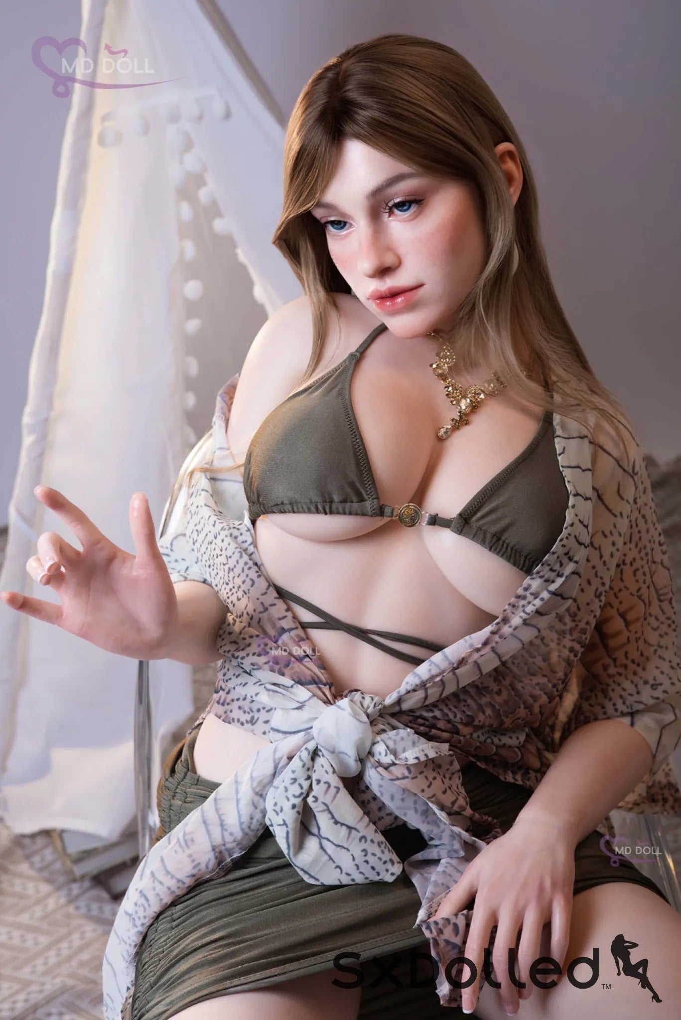 Joanna A (C-Cup) (166cm) | Caucasian Freckled Sex Doll | MD Doll C-Cup / 166cm / Brunette Sex Doll