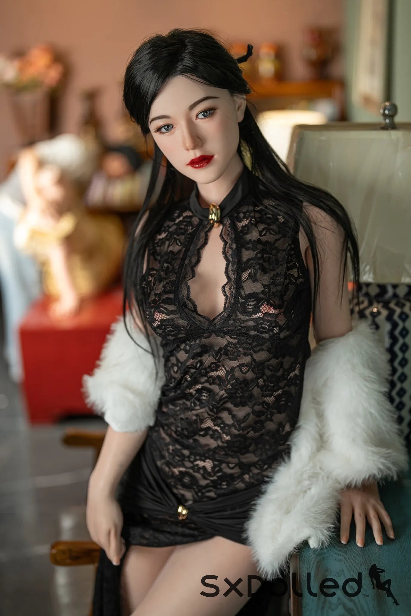 Kelly B (C-Cup) (176cm) | Tall Slim Petite Asian Sex Doll | Starpery C-Cup / 176cm / Black Sex Doll