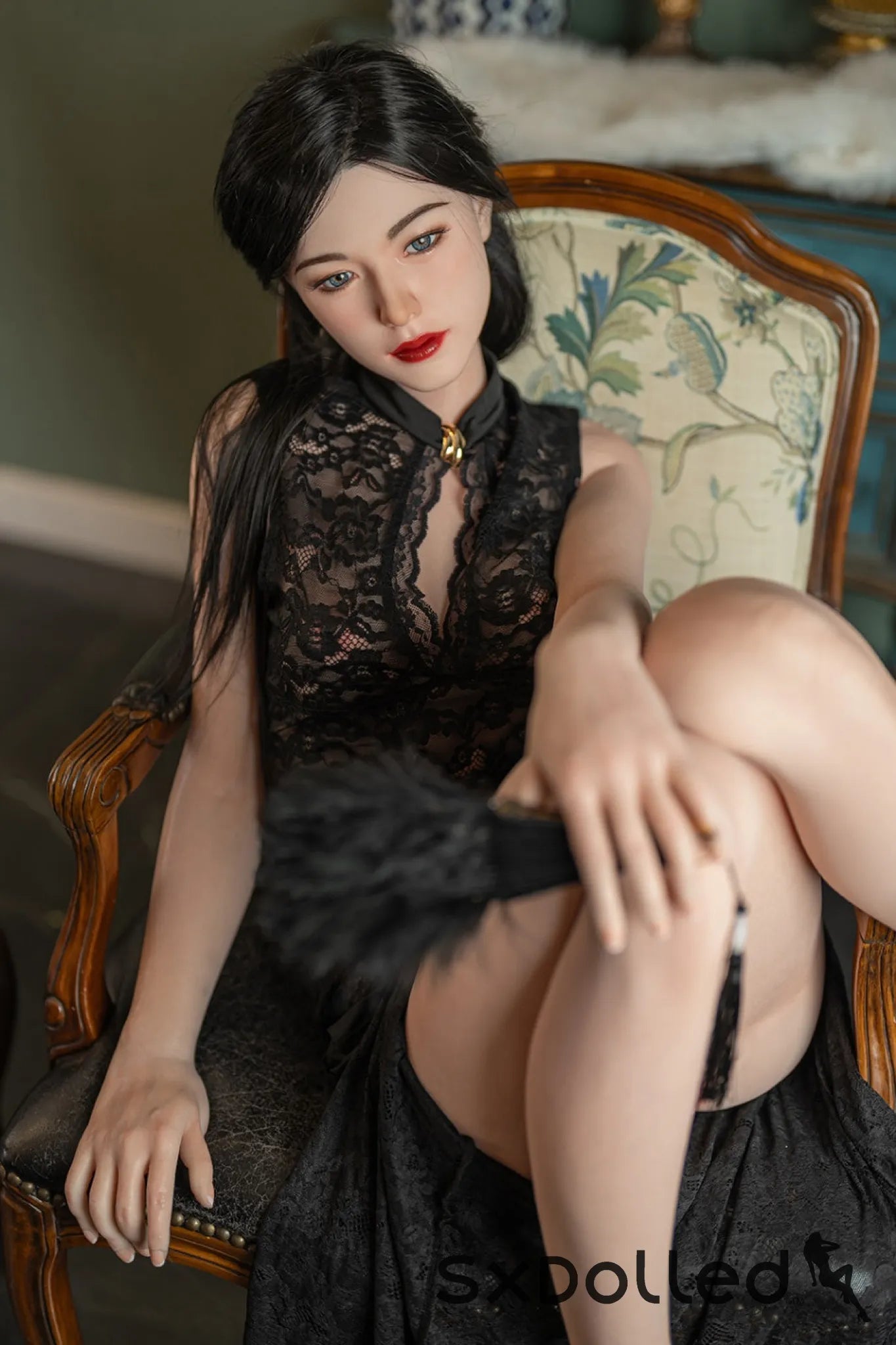 Kelly B (C-Cup) (176cm) | Tall Slim Petite Asian Sex Doll | Starpery C-Cup / 176cm / Black Sex Doll