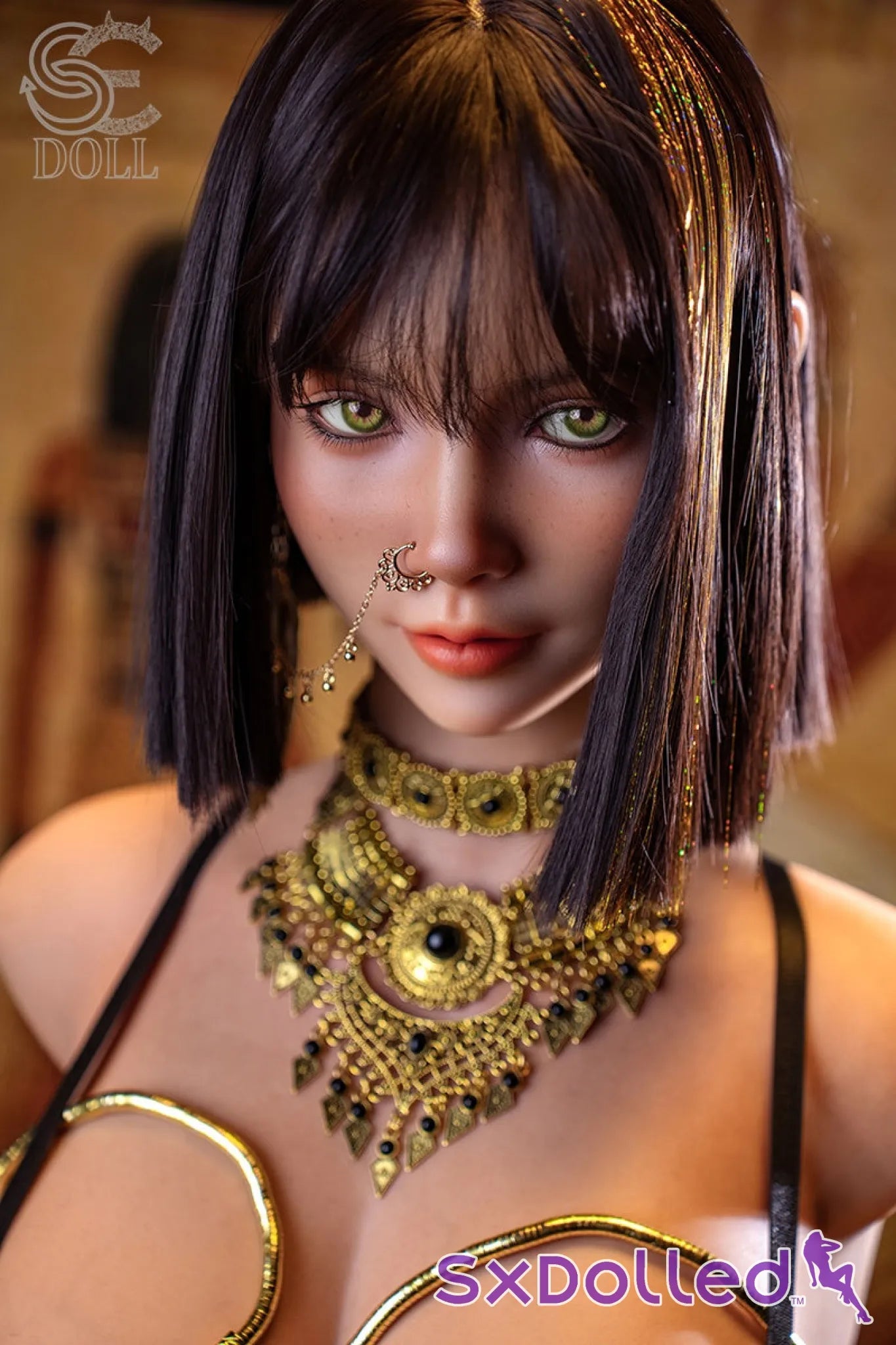 Kemeny.C A (G-Cup) (111cm) | Egyptian Sex Doll Torso | SE Doll - G-Cup / 111cm / Brunette - Sex Torso