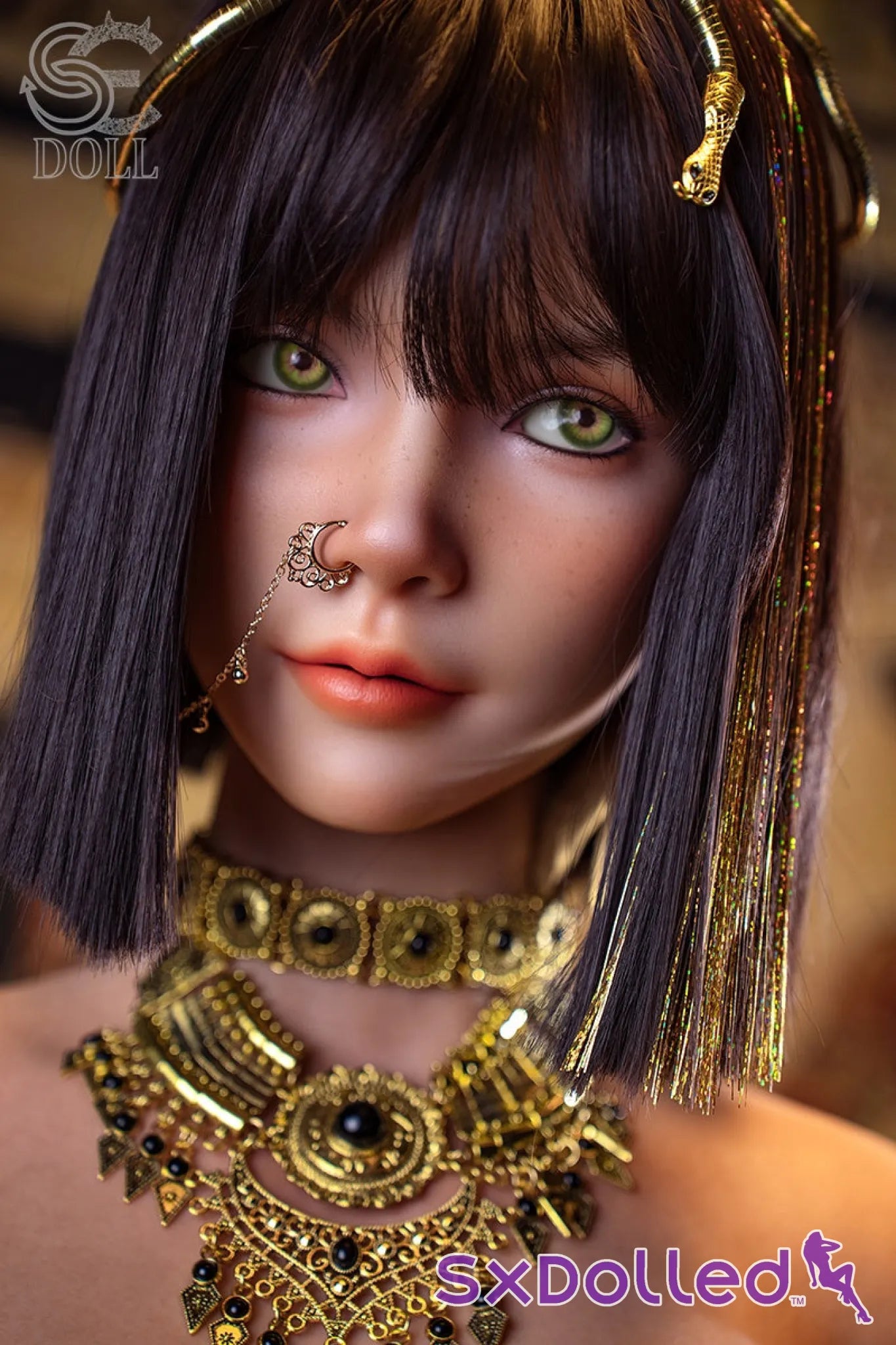Kemeny.C A (G-Cup) (111cm) | Egyptian Sex Doll Torso | SE Doll - G-Cup / 111cm / Brunette - Sex Torso
