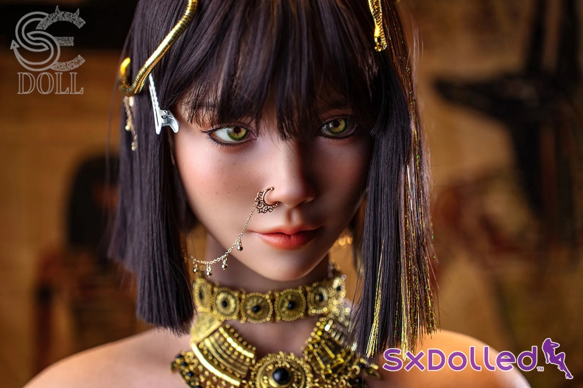 Kemeny.C A (G-Cup) (111cm) | Egyptian Sex Doll Torso | SE Doll - G-Cup / 111cm / Brunette - Sex Torso