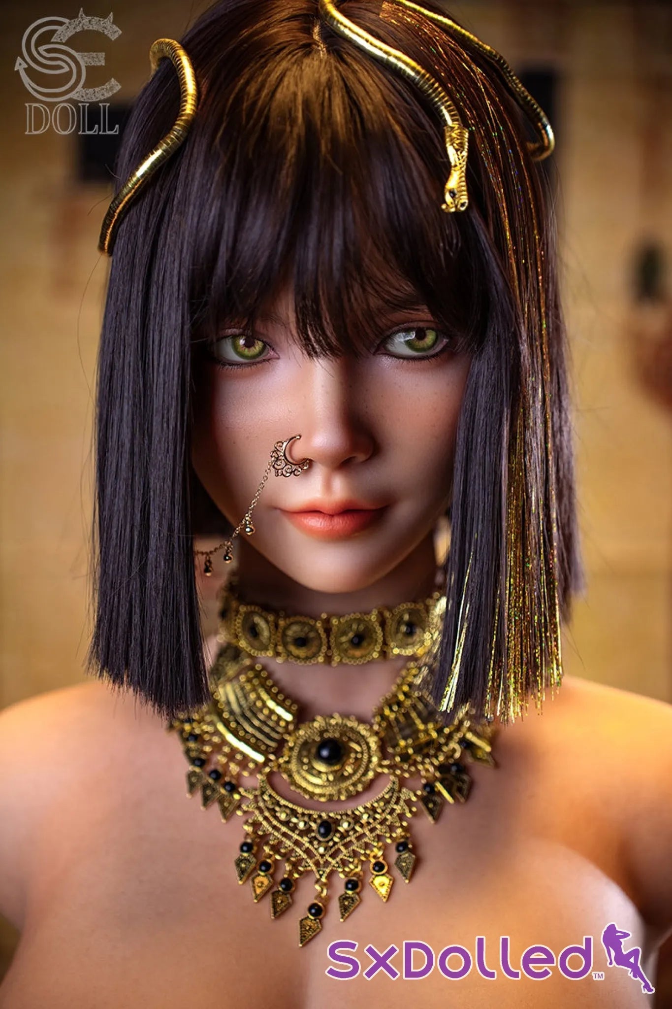 Kemeny.C A (G-Cup) (111cm) | Egyptian Sex Doll Torso | SE Doll - G-Cup / 111cm / Brunette - Sex Torso