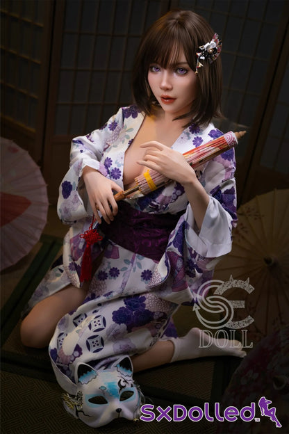 Kemeny.E (D Cup) (155cm) | Purple Eyed Kimono Sex Doll | SE Doll D Cup / 155cm / Brunette Sex Doll