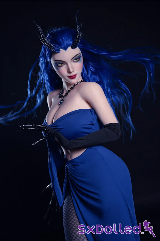 Kiana A (D-Cup) (164cm) | Blue Hair Demon Sex Doll | Rosretty D-Cup / 164cm / Blue Sex Doll
