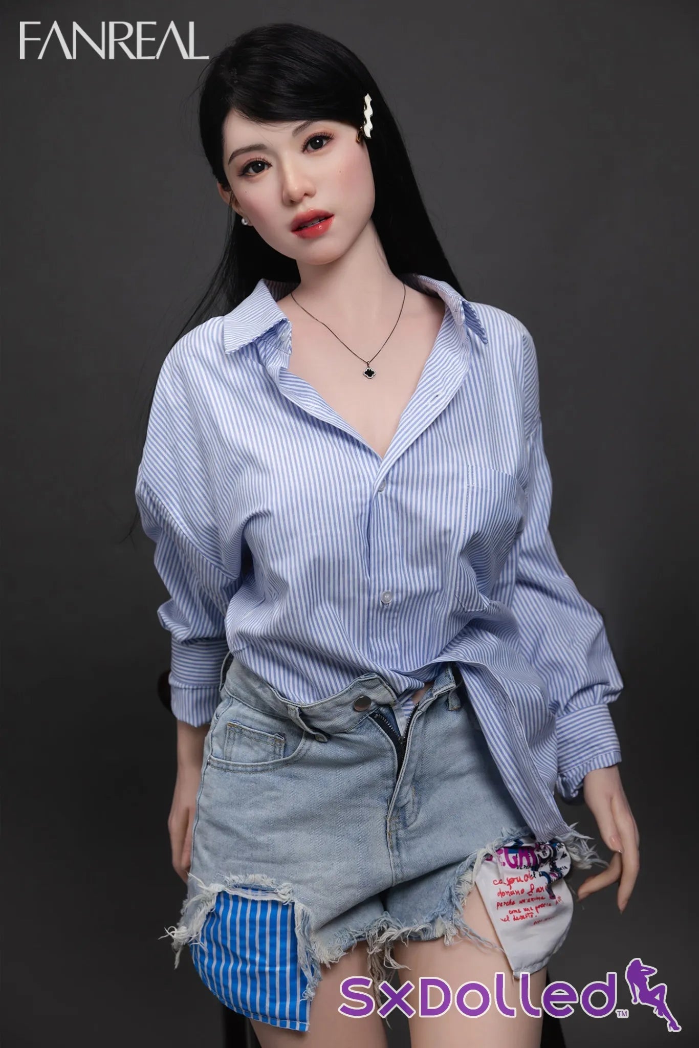 Kimmy B (F Cup) (155cm) | Asian Ultra Realistic Sex Doll | Fanreal F Cup / 155cm / Black Sex Doll