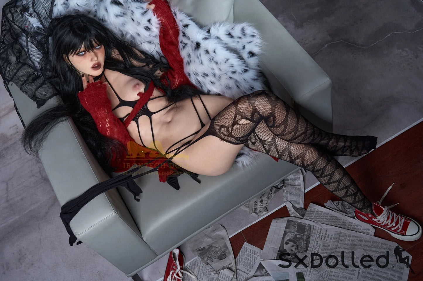 Liana A (A-Cup) (161cm) | Slim Emo Petite Sex Doll | Irontech Doll A-Cup / 161cm / Black Sex Doll